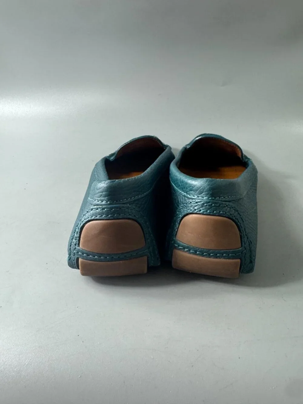 Tory Burch Teal Leather Loafers, Size 7 1/2